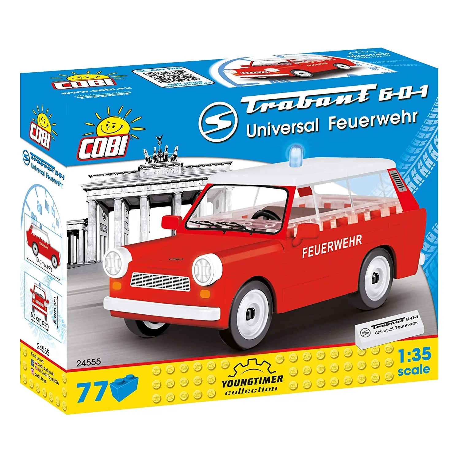 Cover: 5902251245559 | COBI 24555 - Youngtimer Collection,Trabant 601 Feuerwehr, Bausatz,...
