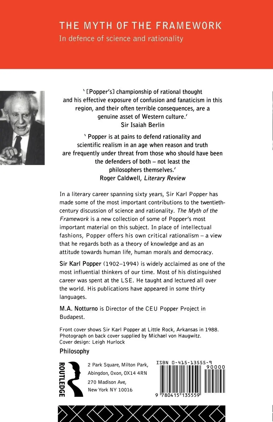 Rückseite: 9780415135559 | The Myth of the Framework | In Defence of Science and Rationality