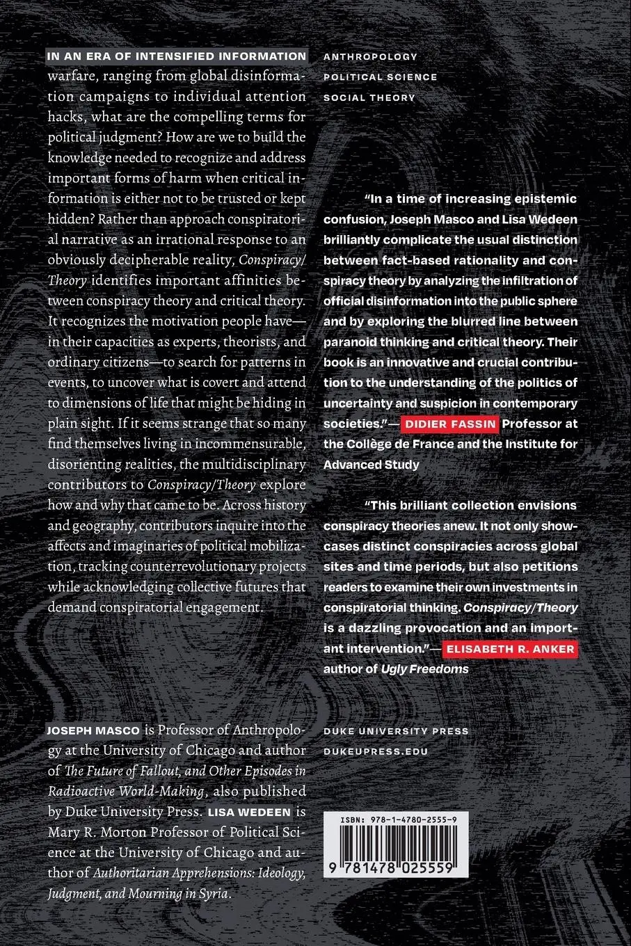 Rückseite: 9781478025559 | Conspiracy/Theory | Joseph Masco | Taschenbuch | Englisch | 2024