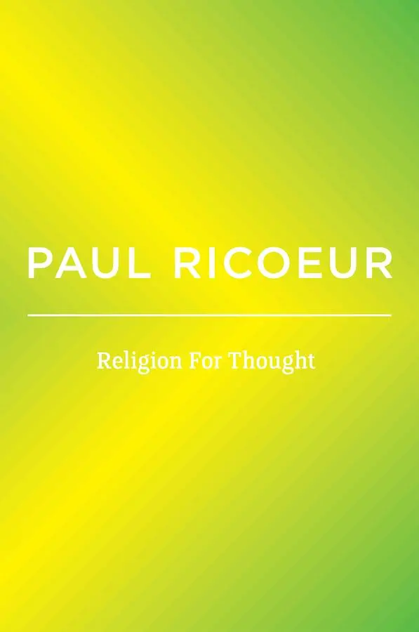 Cover: 9781509565559 | Religion for Thought | Writings and Lectures, Volume 5 | Paul Ricoeur