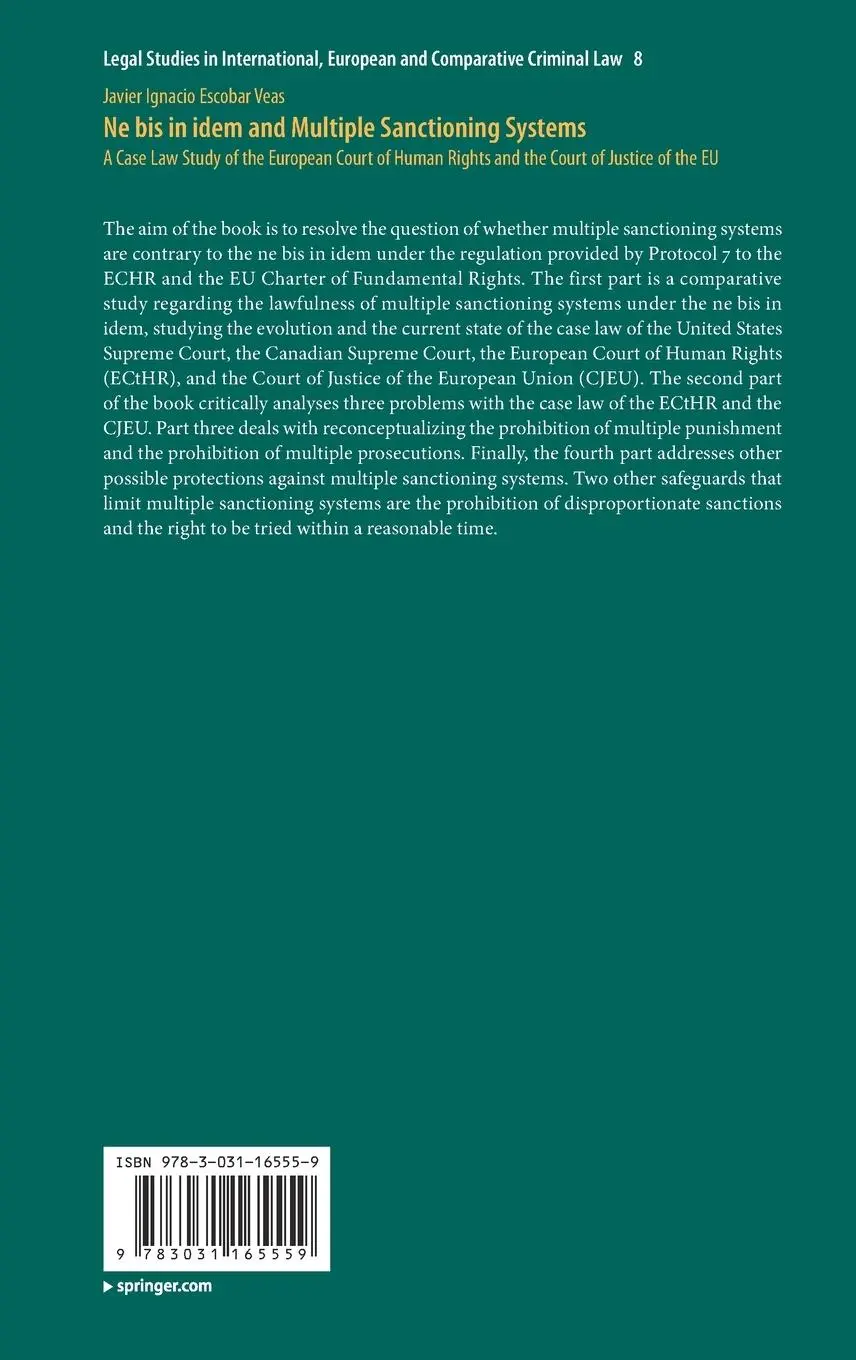 Rückseite: 9783031165559 | Ne bis in idem and Multiple Sanctioning Systems | Veas | Buch | viii