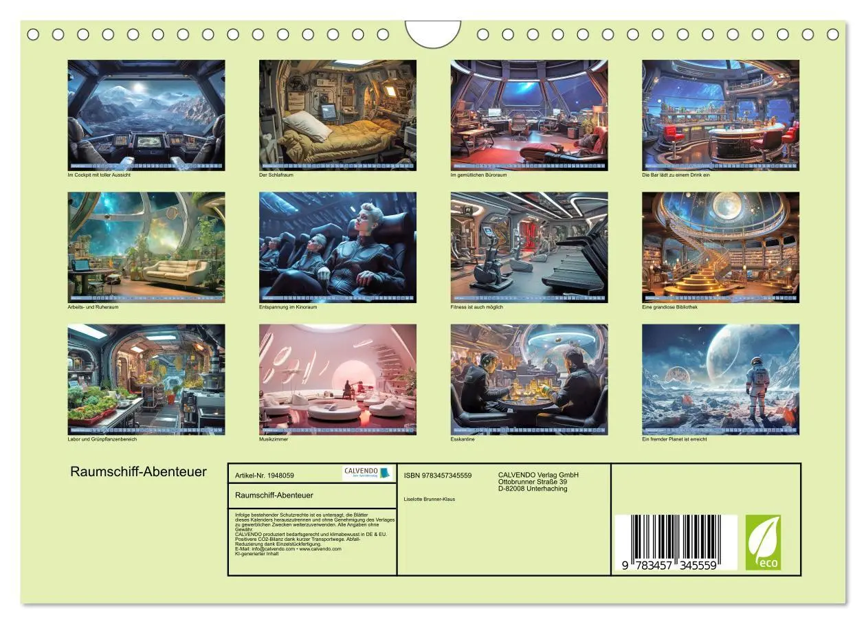 Bild: 9783457345559 | Raumschiff-Abenteuer (Wandkalender 2026 DIN A4 quer), CALVENDO...