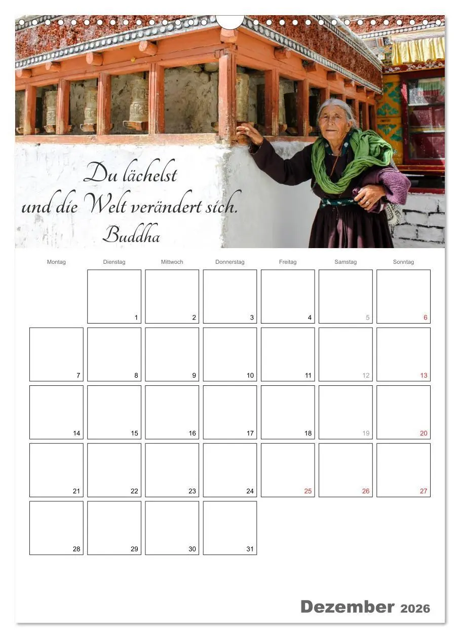 Bild: 9783516435559 | Harmonie und Freude Buddhistische Weisheiten 2026 (Wandkalender...