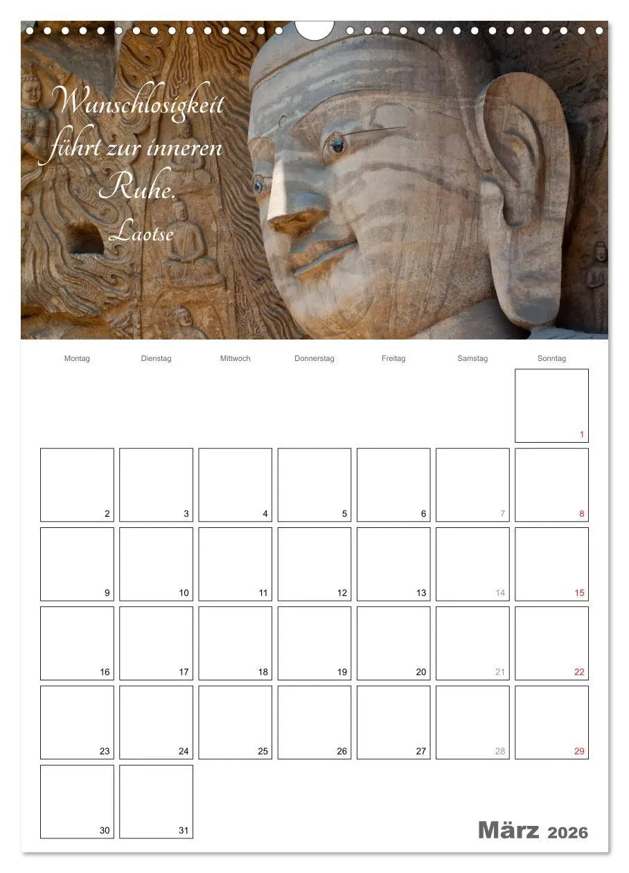 Bild: 9783516435559 | Harmonie und Freude Buddhistische Weisheiten 2026 (Wandkalender...