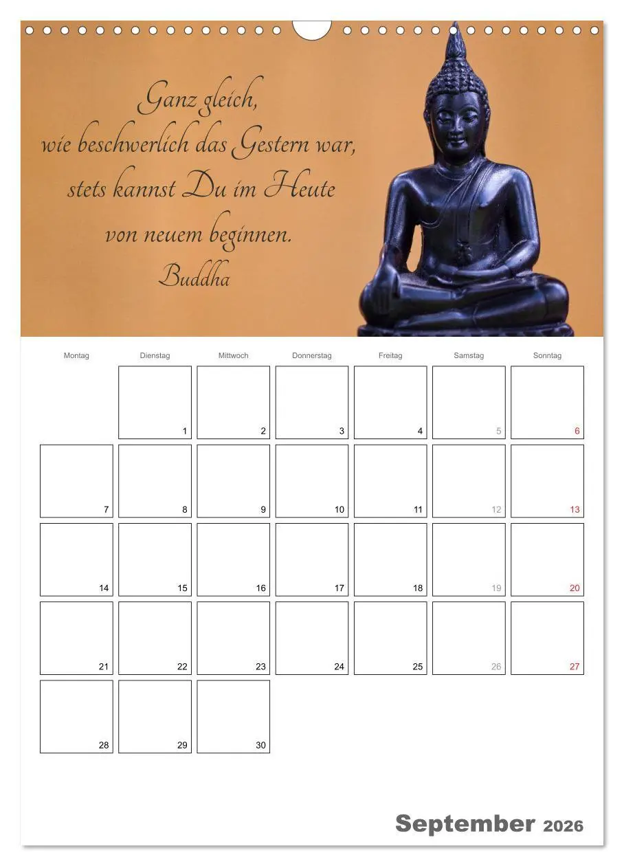 Bild: 9783516435559 | Harmonie und Freude Buddhistische Weisheiten 2026 (Wandkalender...