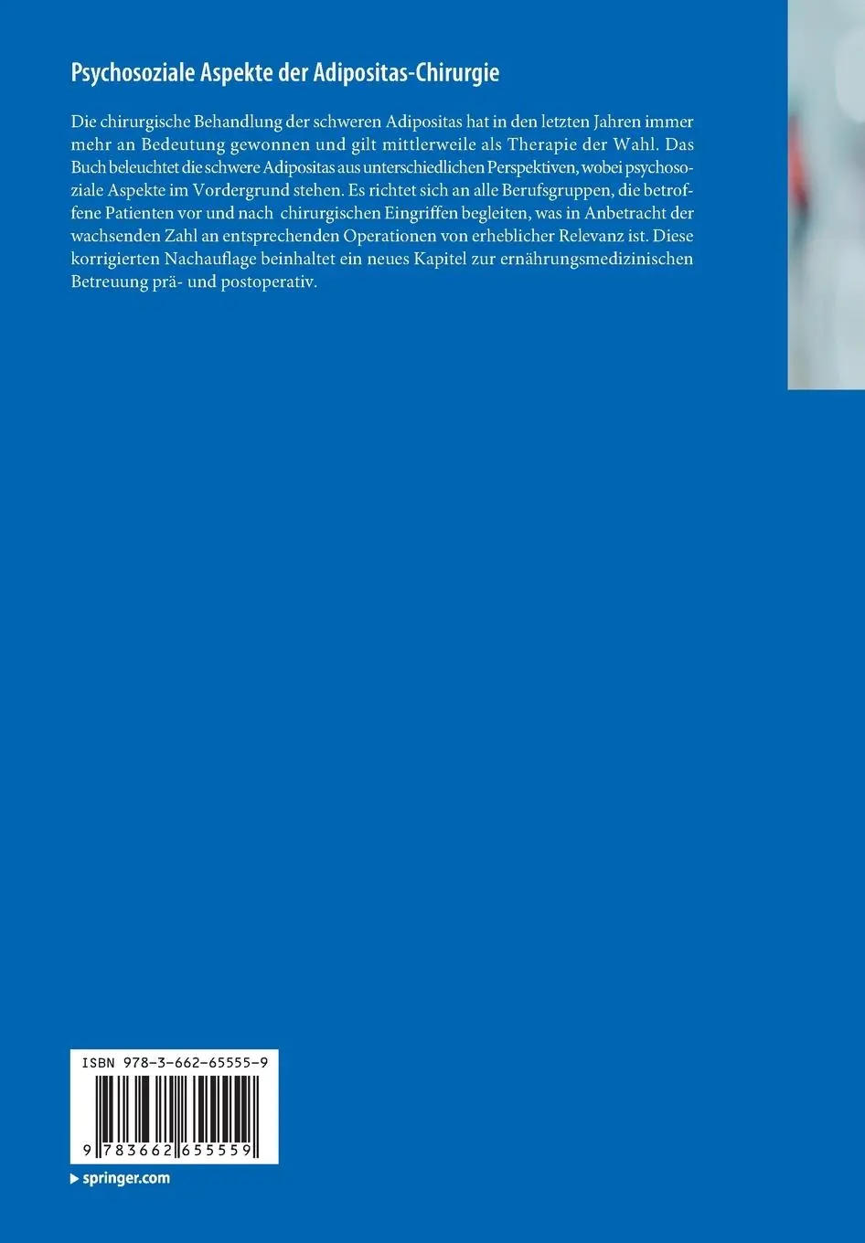 Rückseite: 9783662655559 | Psychosoziale Aspekte der Adipositas-Chirurgie | Zwaan (u. a.) | Buch
