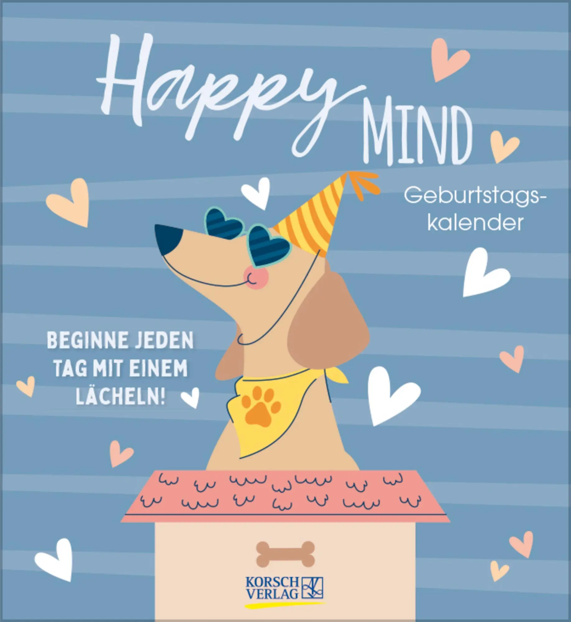 Cover: 9783819305559 | Geburtstagskalender Happy Mind | Immerwährender Planer | Verlag Korsch