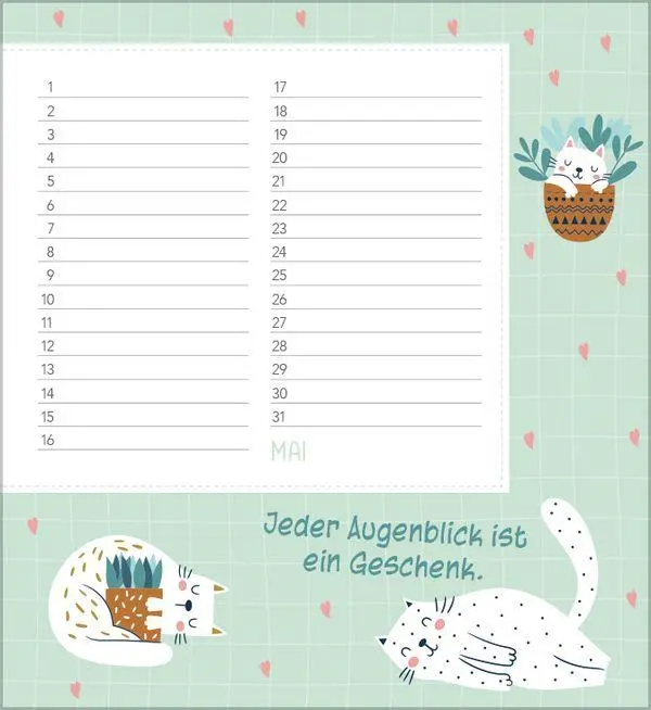 Bild: 9783819305559 | Geburtstagskalender Happy Mind | Immerwährender Planer | Verlag Korsch