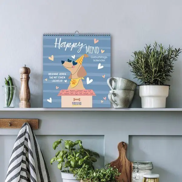 Bild: 9783819305559 | Geburtstagskalender Happy Mind | Immerwährender Planer | Verlag Korsch