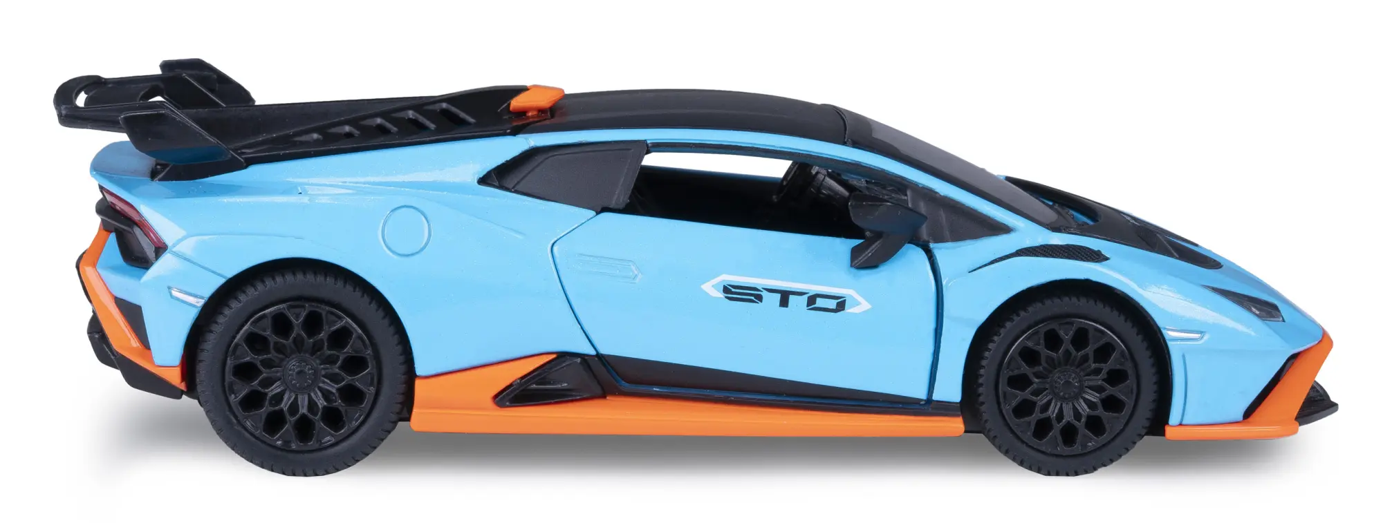 Bild: 4042774475659 | Lamborghini Huracán STO Diecast 1:32 blau inkl. Knopfzellen | 402616