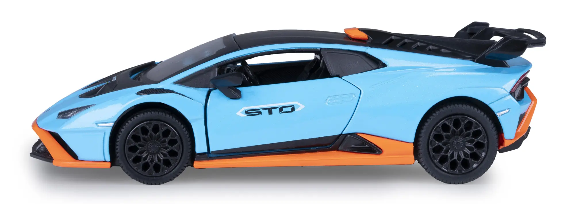 Bild: 4042774475659 | Lamborghini Huracán STO Diecast 1:32 blau inkl. Knopfzellen | 402616