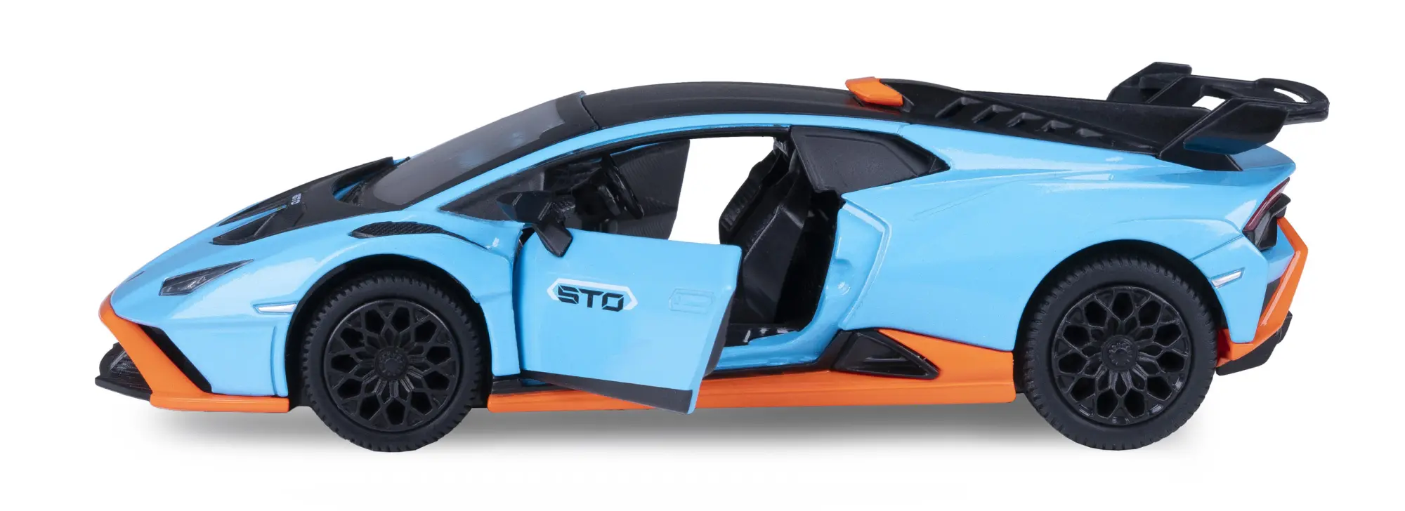 Bild: 4042774475659 | Lamborghini Huracán STO Diecast 1:32 blau inkl. Knopfzellen | 402616