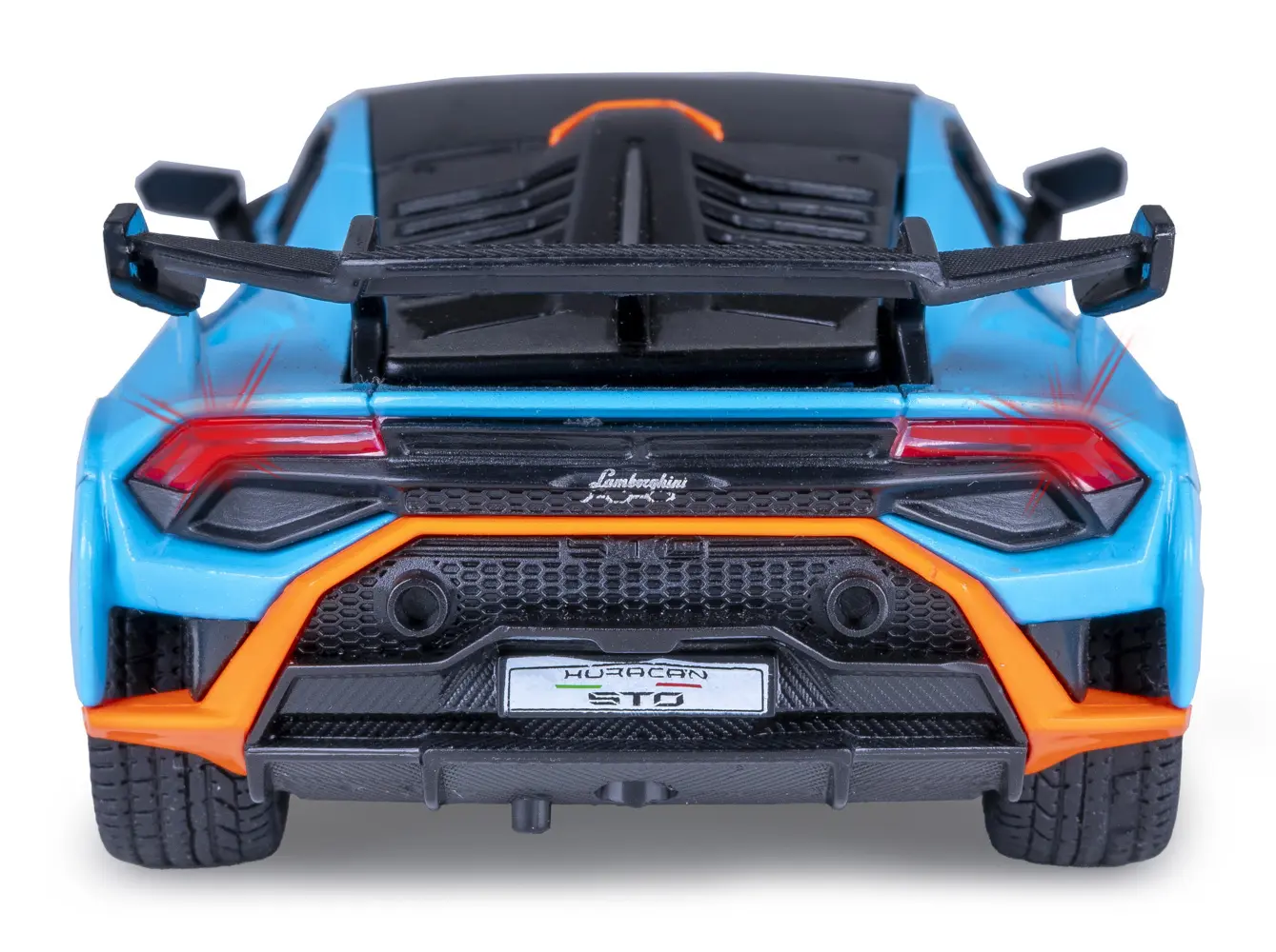 Bild: 4042774475659 | Lamborghini Huracán STO Diecast 1:32 blau inkl. Knopfzellen | 402616