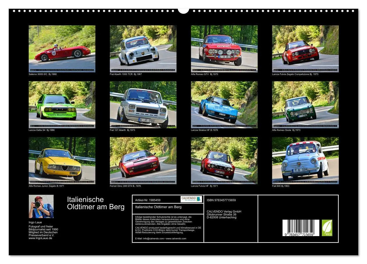 Bild: 9783457715659 | Italienische Oldtimer am Berg (hochwertiger Premium Wandkalender...