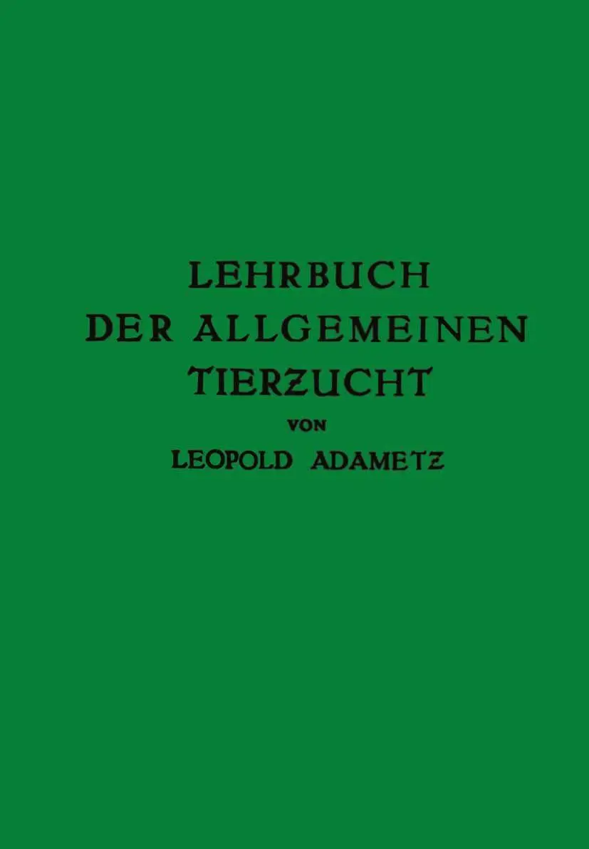 Lehrbuch der Allgemeinen Tierzucht