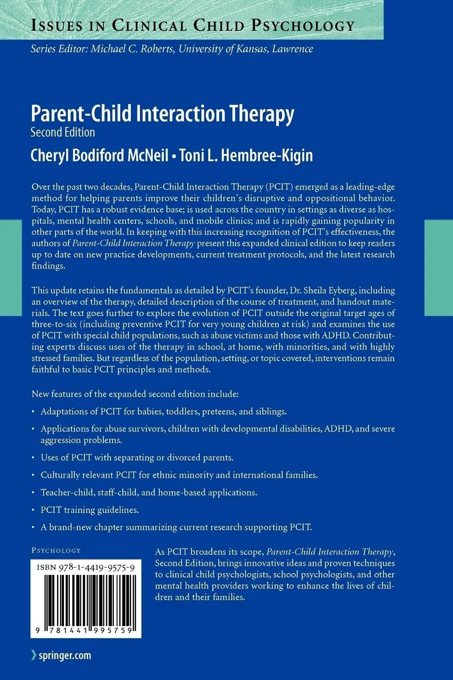 Rückseite: 9781441995759 | Parent-Child Interaction Therapy | Toni L. Hembree-Kigin (u. a.)