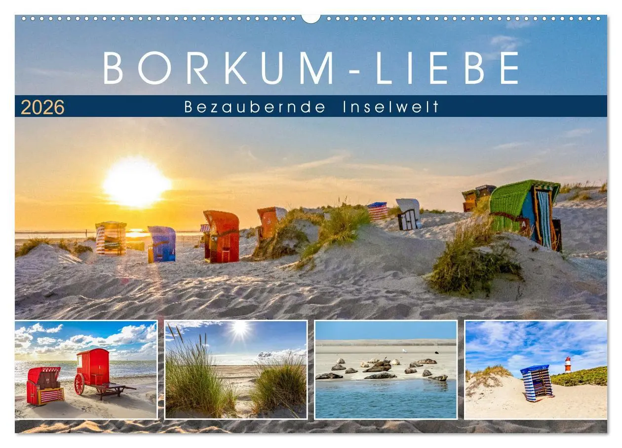 Cover: 9783457635759 | BORKUM-LIEBE (Wandkalender 2026 DIN A2 quer), CALVENDO Monatskalender