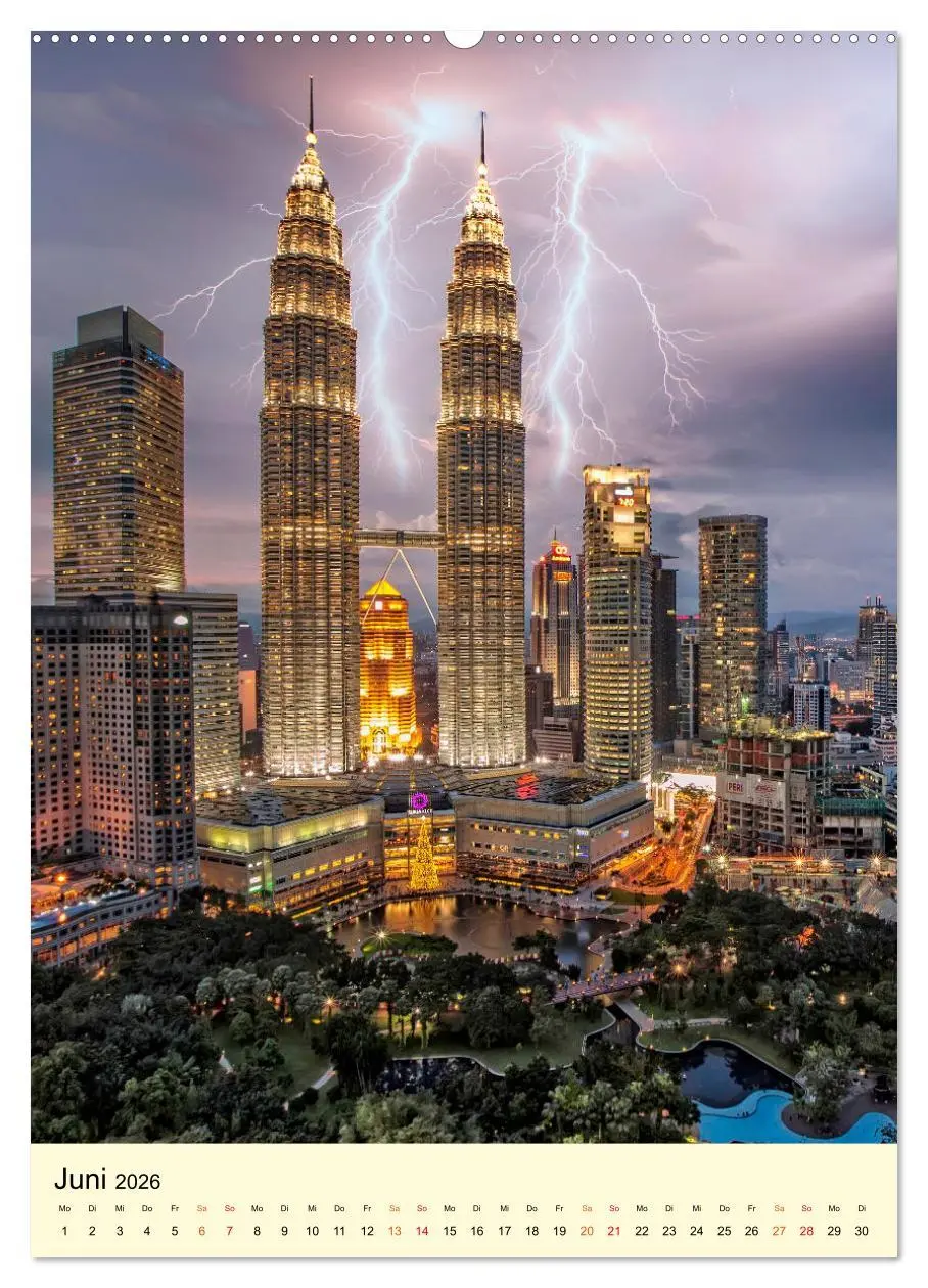 Bild: 9783516345759 | Metropolen im Blitzlicht (hochwertiger Premium Wandkalender 2026...