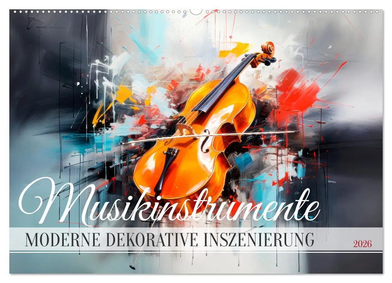 Cover: 9783457485859 | MUSIKINSTRUMENTE Moderne dekorative Inszenierung (Wandkalender 2026...