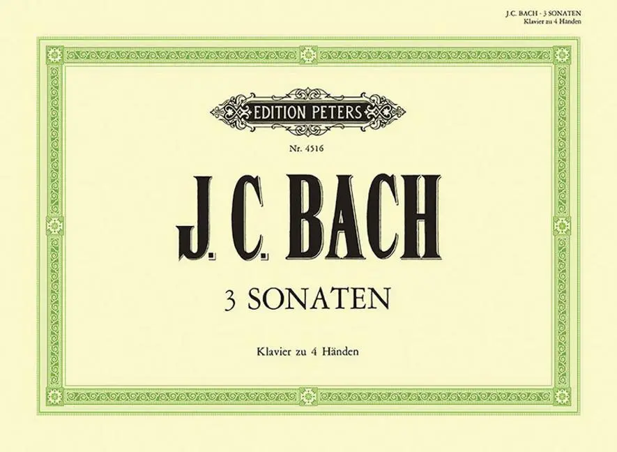 Cover: 9790300705859 | 3 Sonaten | Johann Christian Bach | Taschenbuch | Edition Peters
