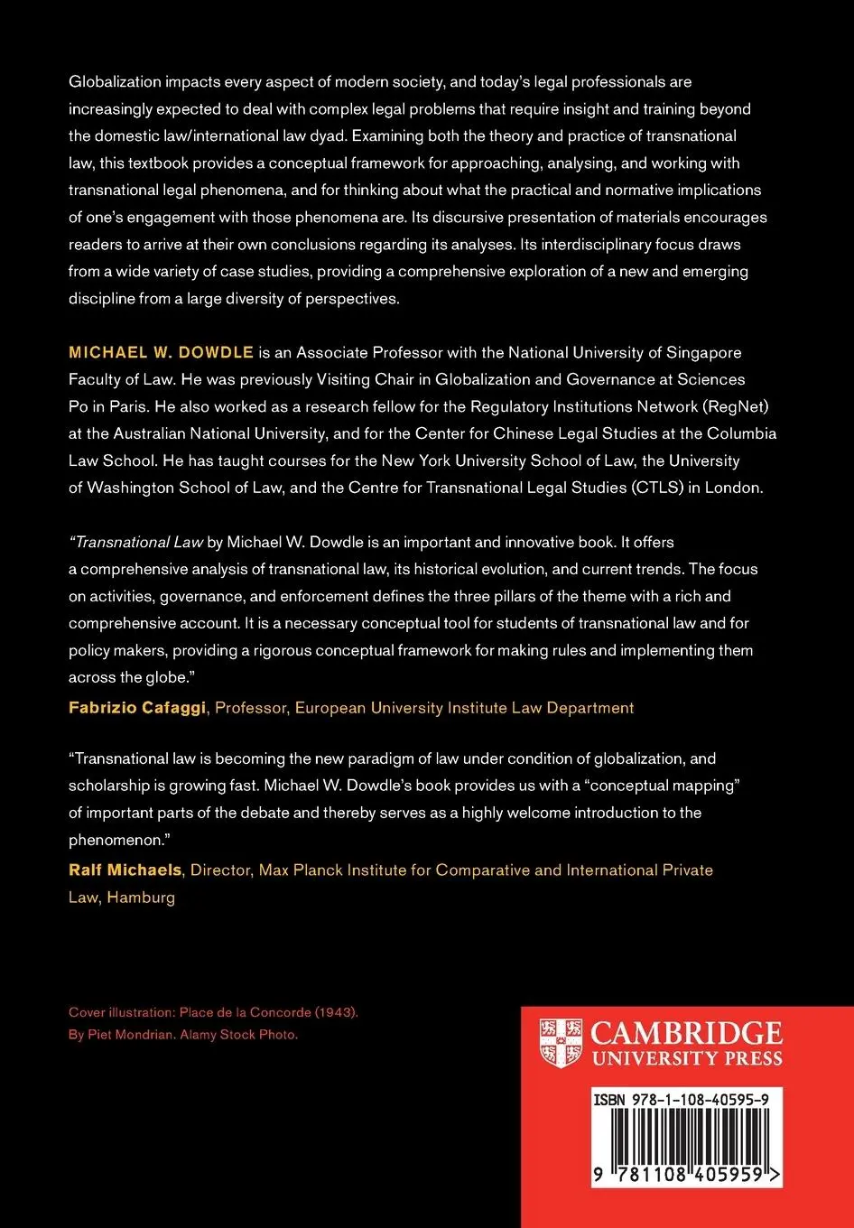 Rückseite: 9781108405959 | Transnational Law | Michael W. Dowdle | Taschenbuch | Englisch | 2022