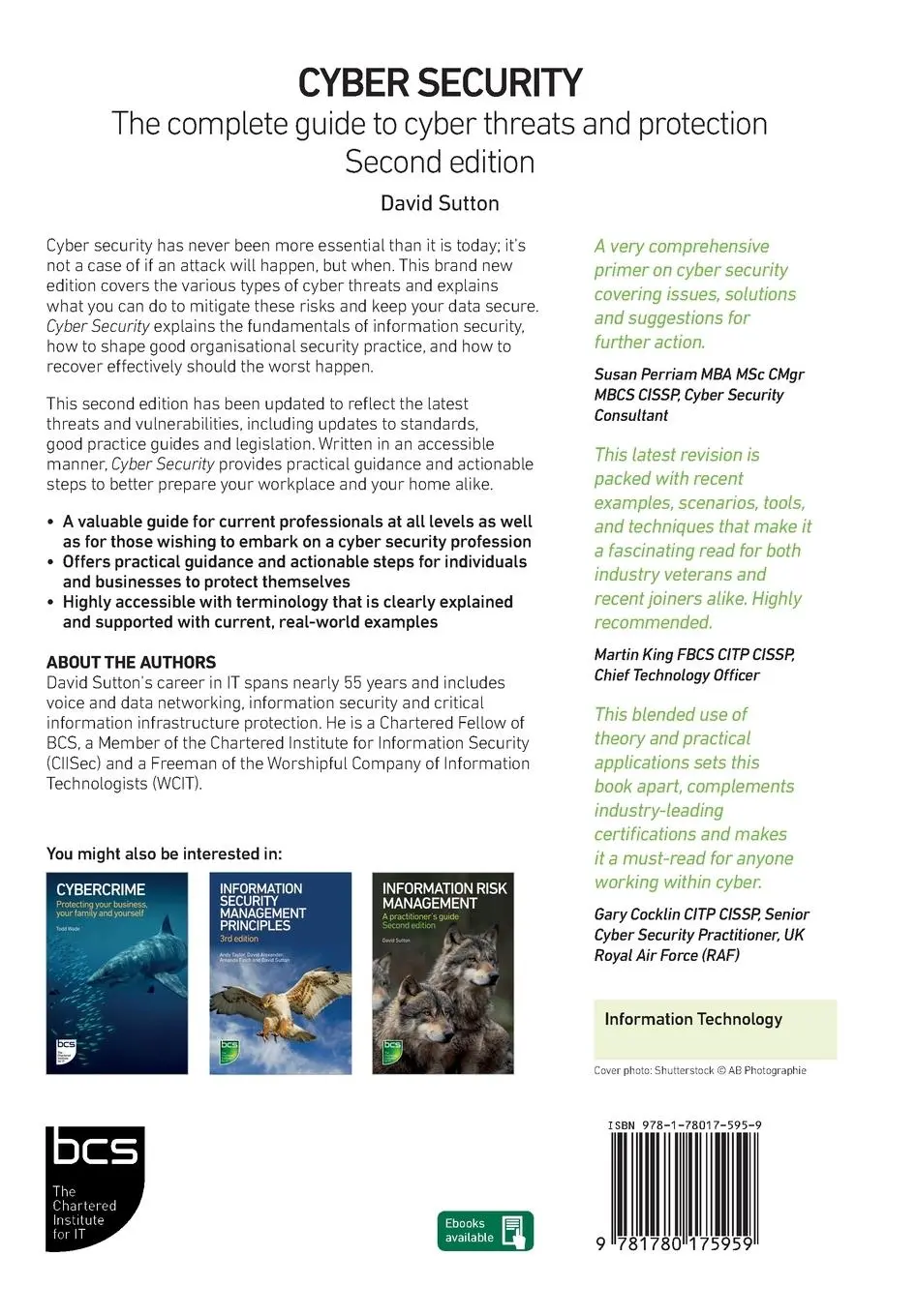 Rückseite: 9781780175959 | Cyber Security | The complete guide to cyber threats and protection