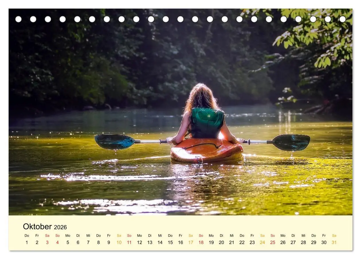 Bild: 9783457545959 | Kajak Abenteuer (Tischkalender 2026 DIN A5 quer), CALVENDO...