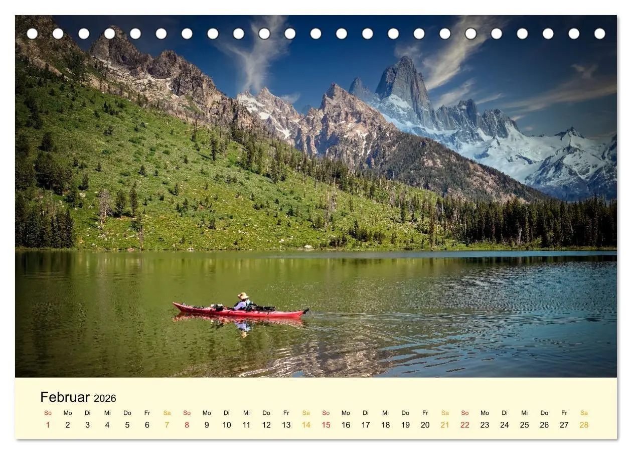 Bild: 9783457545959 | Kajak Abenteuer (Tischkalender 2026 DIN A5 quer), CALVENDO...