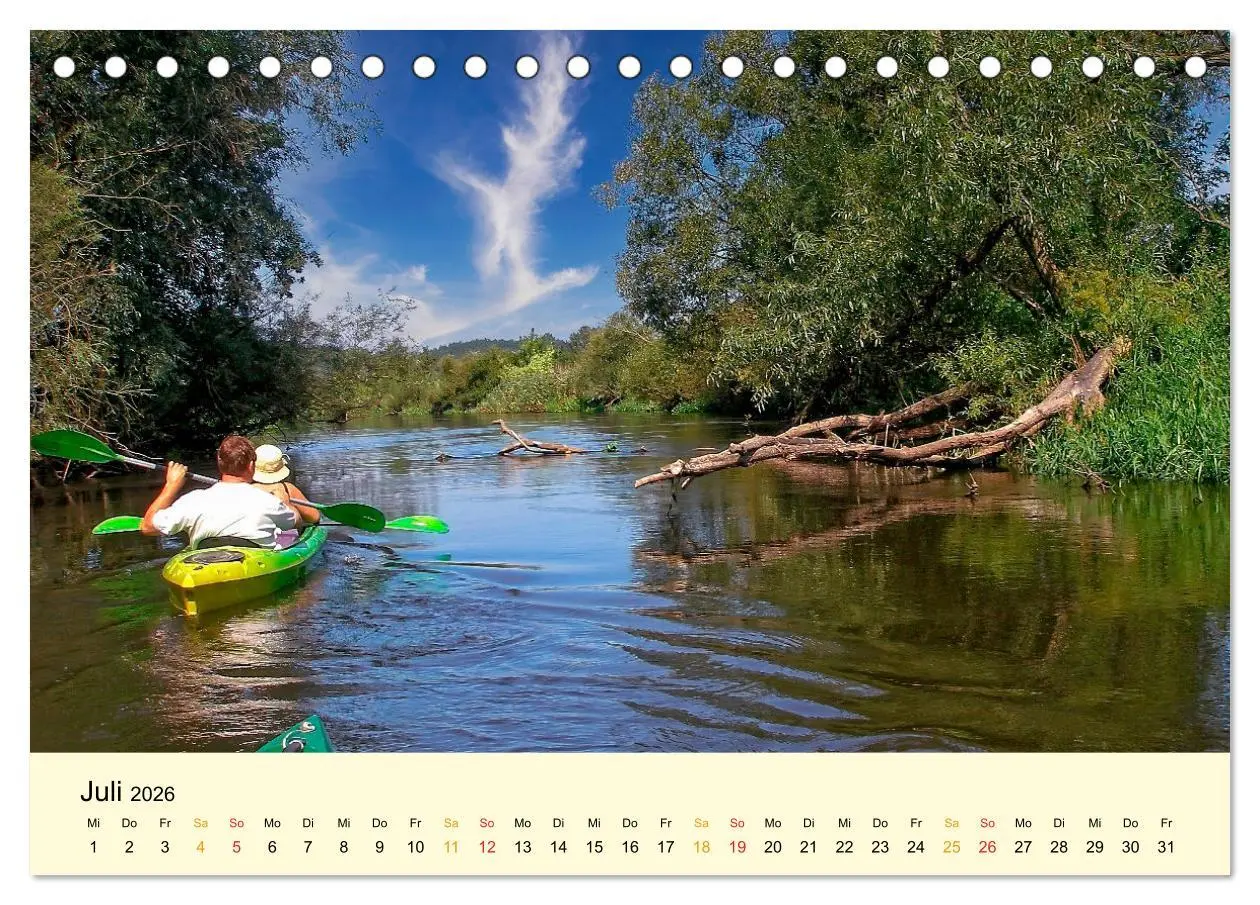 Bild: 9783457545959 | Kajak Abenteuer (Tischkalender 2026 DIN A5 quer), CALVENDO...