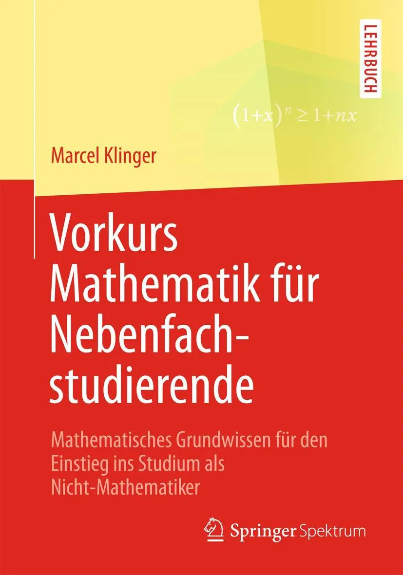Cover: 9783658065959 | Vorkurs Mathematik für Nebenfachstudierende | Marcel Klinger | Buch