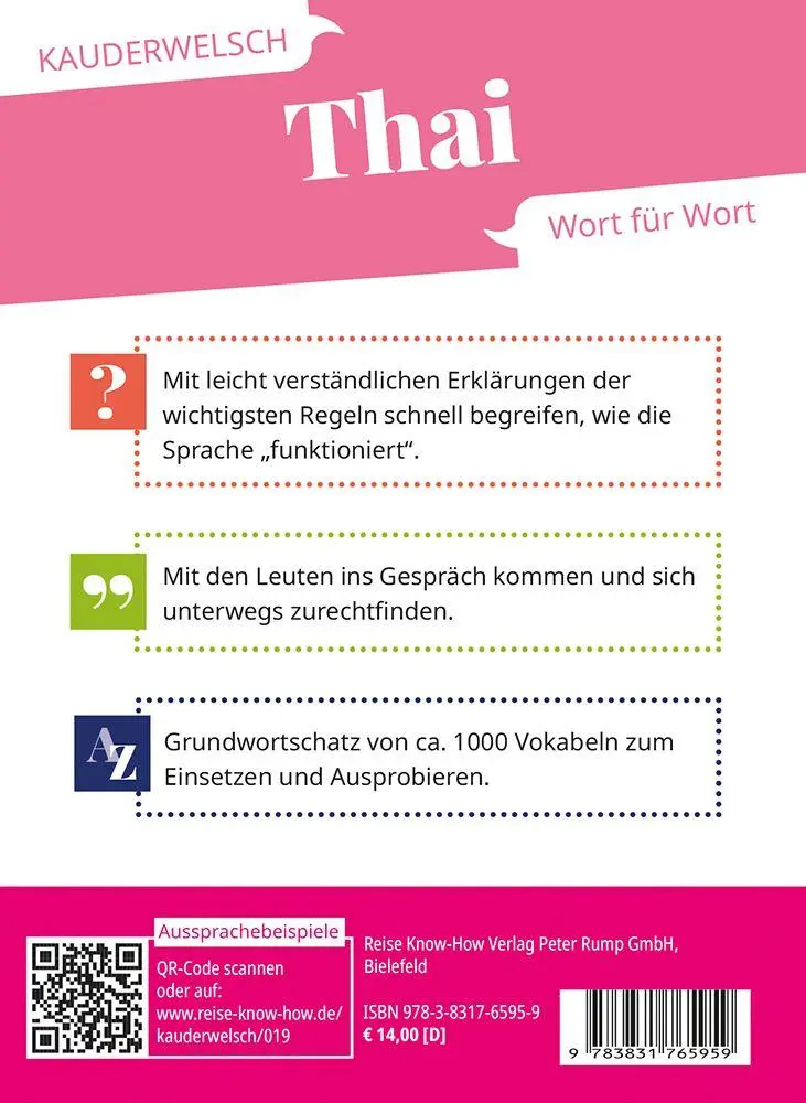 Bild: 9783831765959 | Reise Know-How Sprachführer Thai - Wort für Wort | Martin Lutterjohann