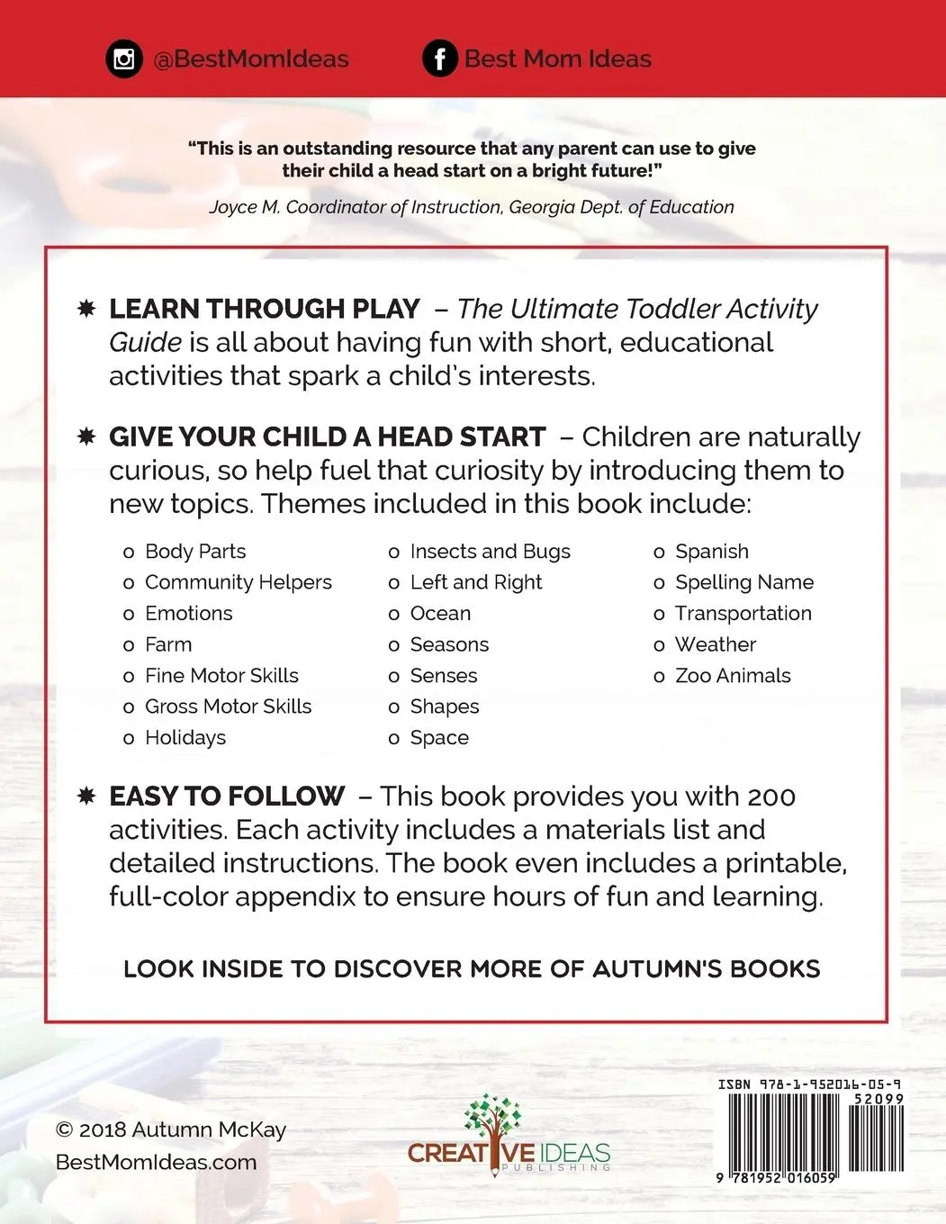 Rückseite: 9781952016059 | The Ultimate Toddler Activity Guide | Autumn McKay | Taschenbuch