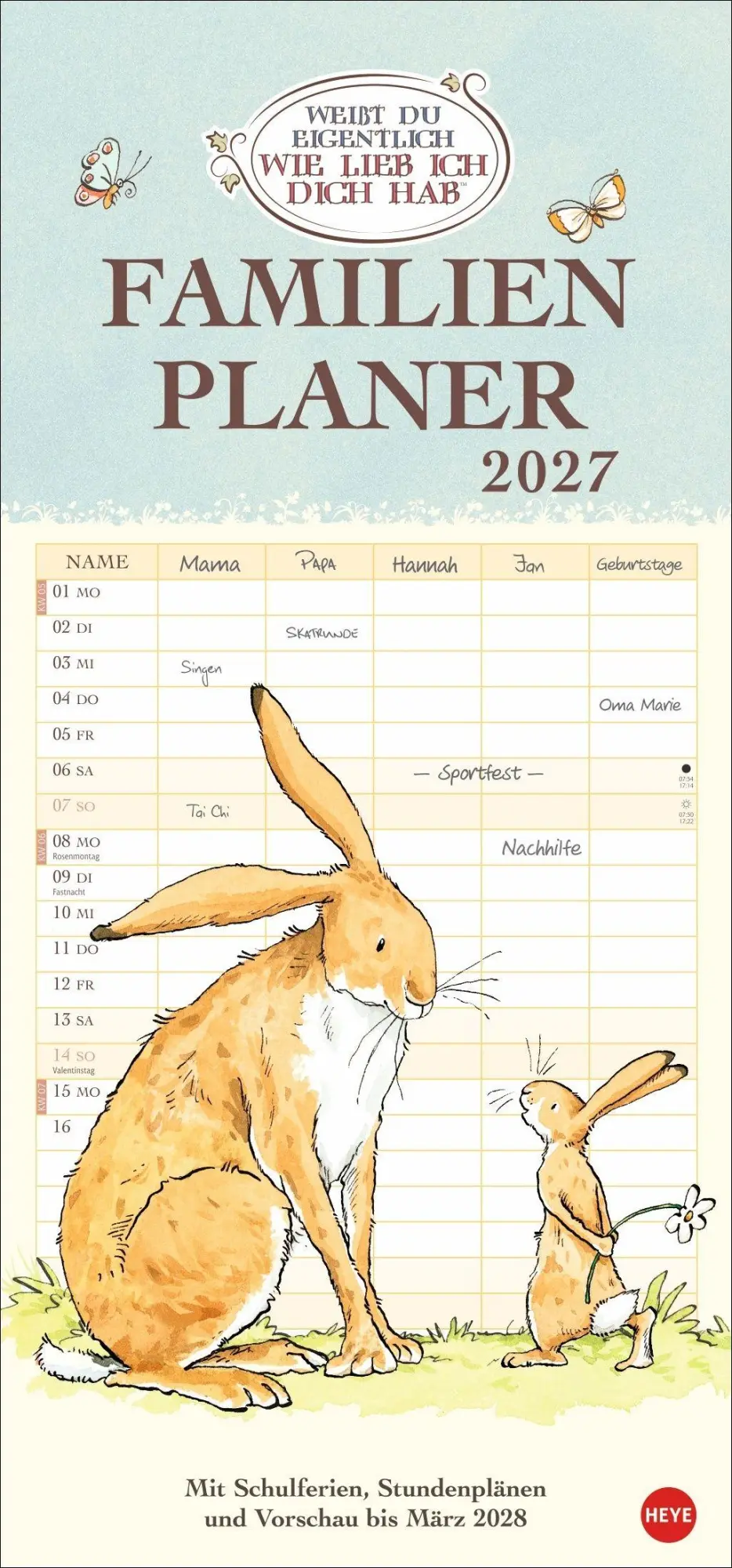 Cover: 9783756416059 | Weißt du eigentlich, wie lieb ich dich hab? Familienplaner 2027 | Heye