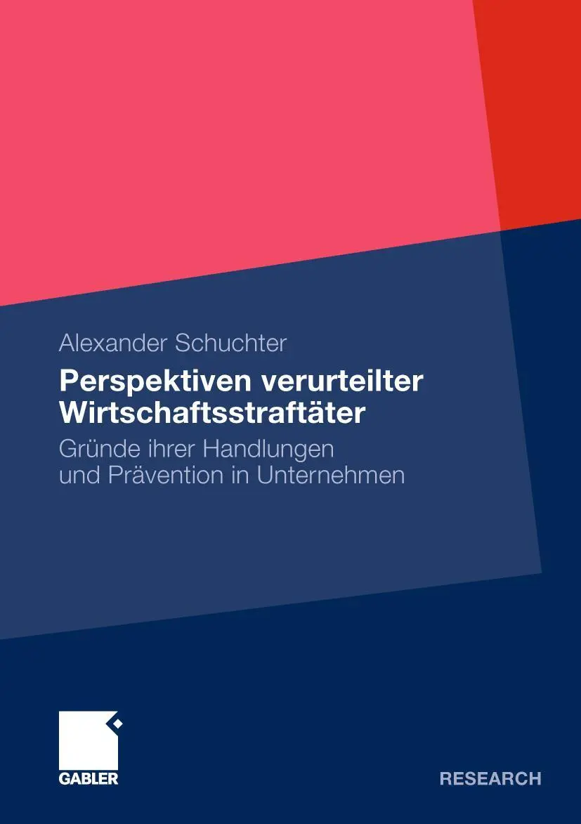 Cover: 9783834936059 | Perspektiven verurteilter Wirtschaftsstraftäter | Alexander Schuchter