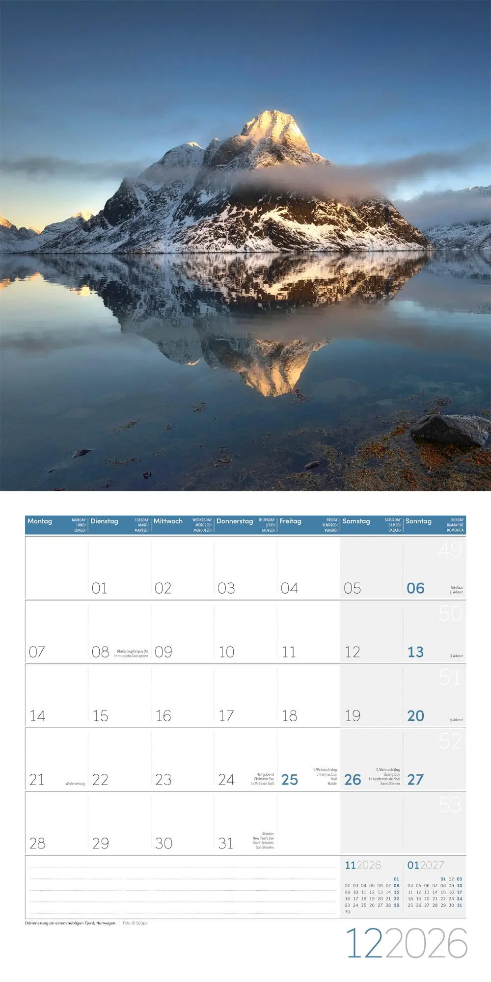 Bild: 9783838446059 | Atempause Kalender 2026 - 30x30 | Ackermann Kunstverlag GmbH | 28 S.