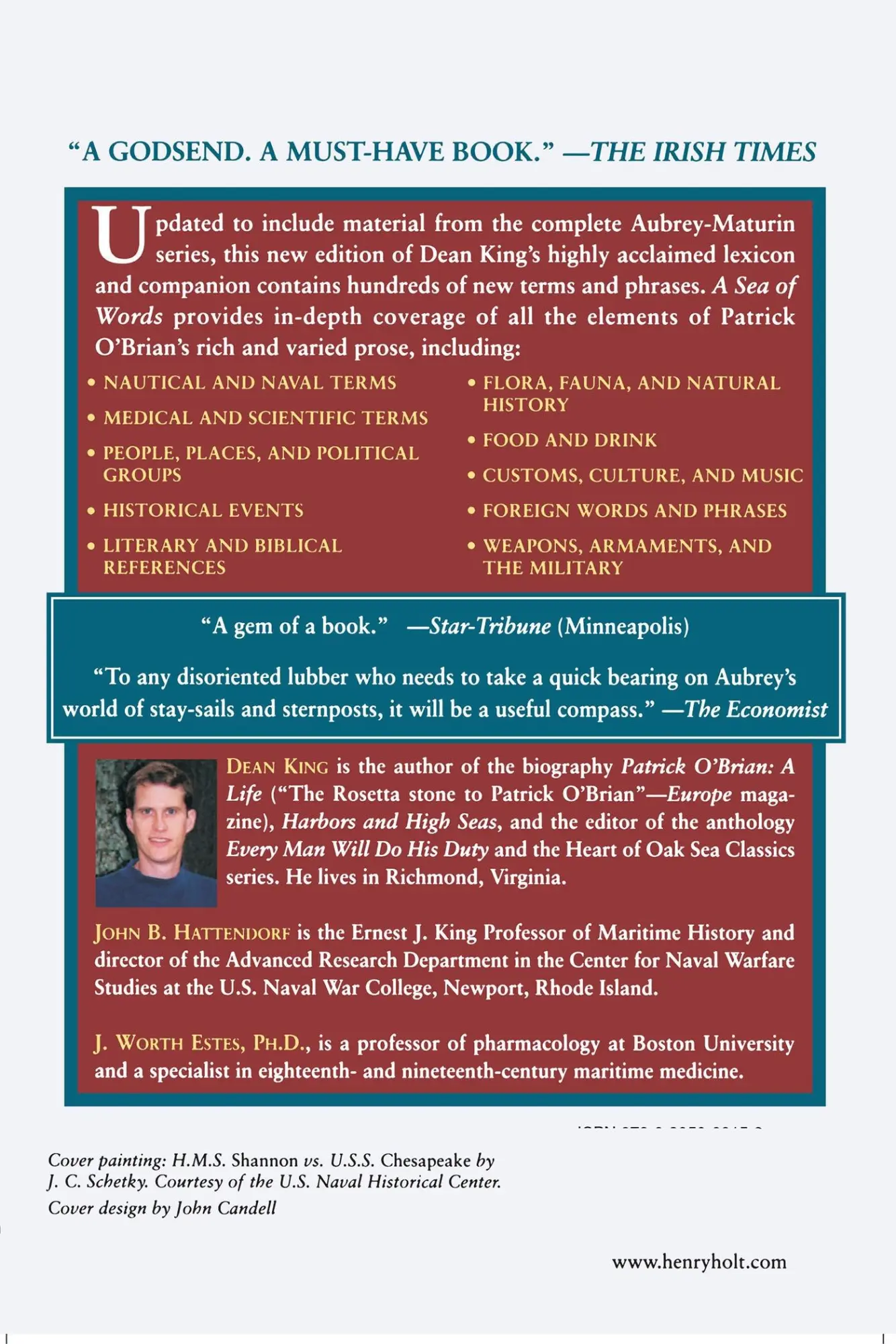 Rückseite: 9780805066159 | A Sea of Words | Dean King (u. a.) | Taschenbuch | Englisch | 2000
