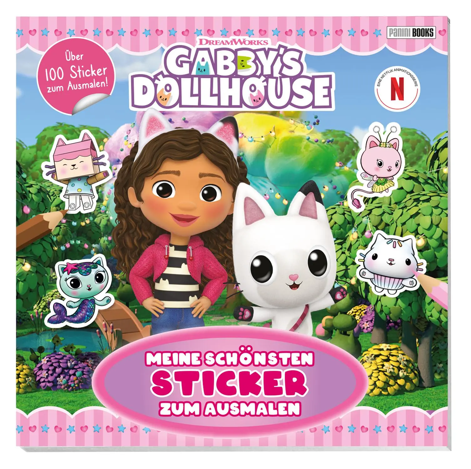 Cover: 9783833246159 | Gabby's Dollhouse: Meine schönsten Sticker zum Ausmalen | Panini
