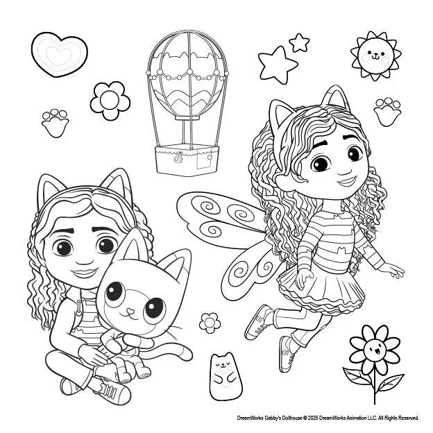 Bild: 9783833246159 | Gabby's Dollhouse: Meine schönsten Sticker zum Ausmalen | Panini