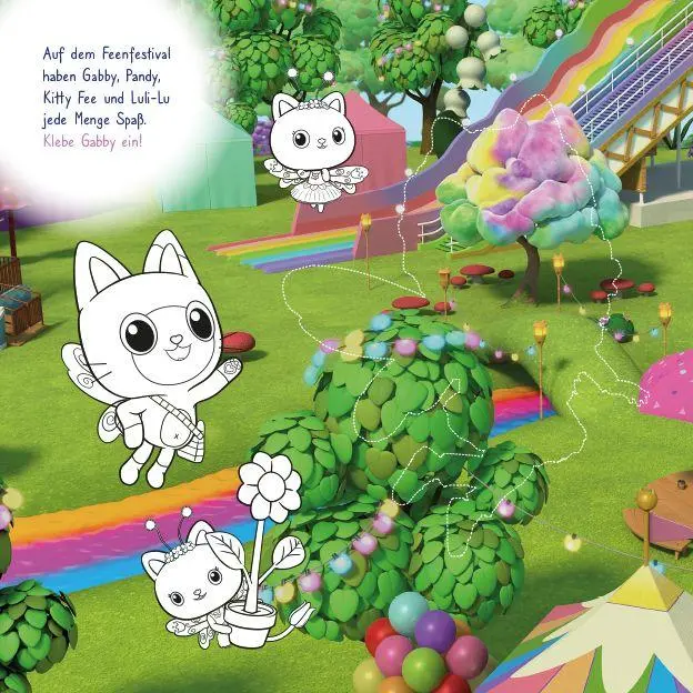 Bild: 9783833246159 | Gabby's Dollhouse: Meine schönsten Sticker zum Ausmalen | Panini