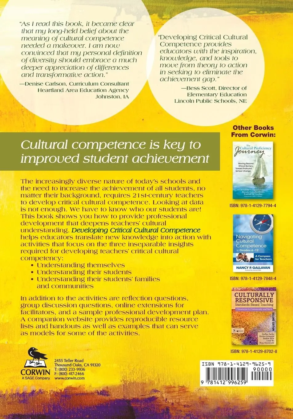 Rückseite: 9781412996259 | Developing Critical Cultural Competence | Jewell E. Cooper (u. a.)