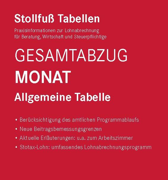 Cover: 9783083336259 | Tabelle, Gesamtabzug 2025 Monat | Bundesweit gültige Ausgabe | Buch