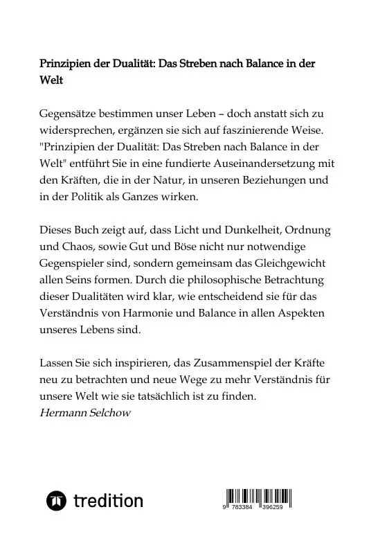 Rückseite: 9783384396259 | Prinzipien der Dualität | Über das Streben nach Balance in der Welt