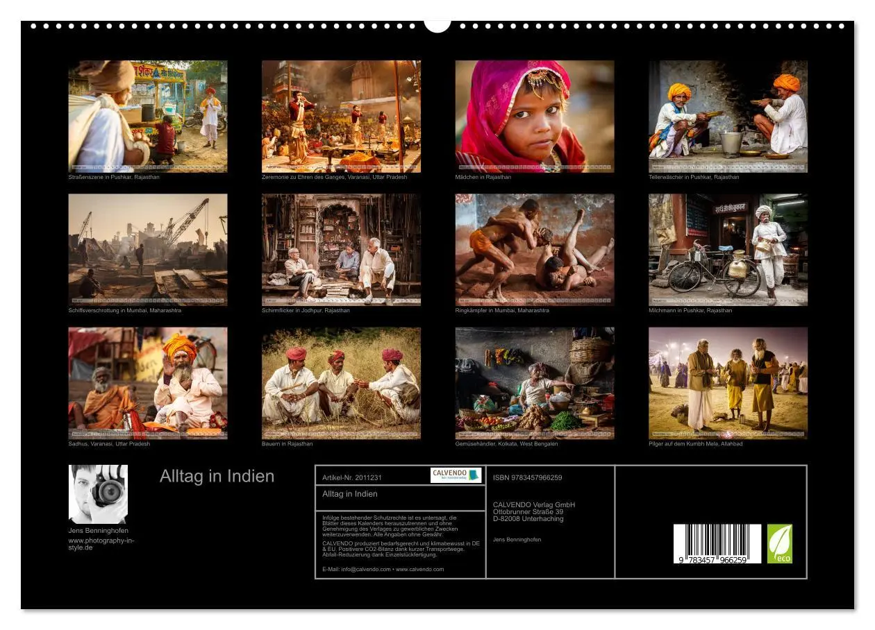 Bild: 9783457966259 | Alltag in Indien (hochwertiger Premium Wandkalender 2026 DIN A2...