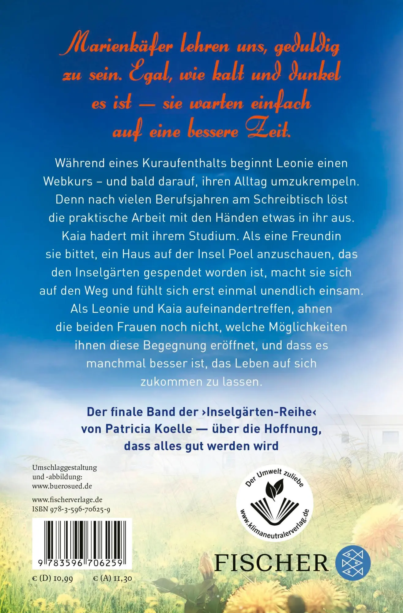 Rückseite: 9783596706259 | Die Hoffnung der Marienkäfer | Ein Inselgarten-Roman | Patricia Koelle