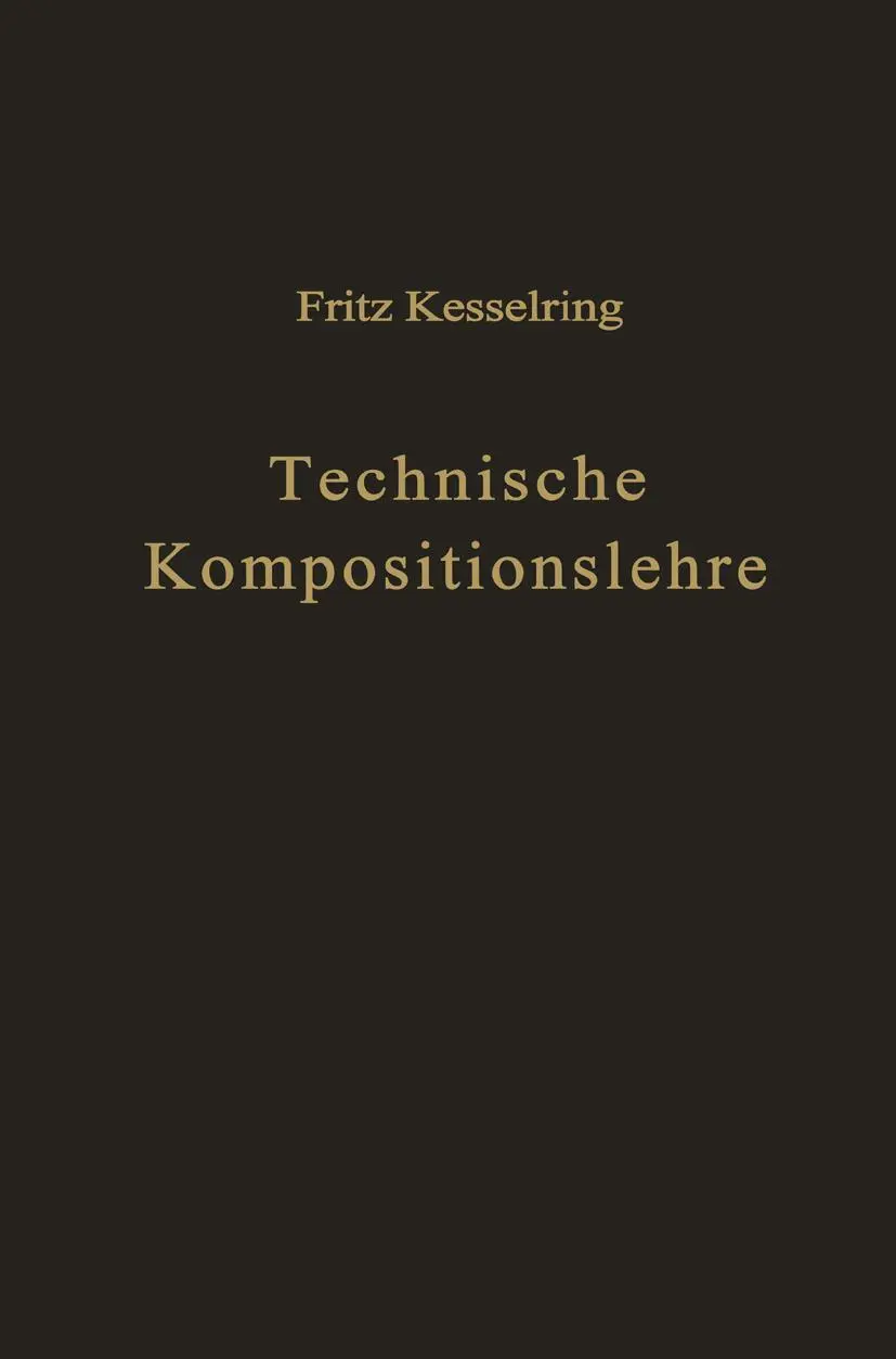 Cover: 9783642926259 | Technische Kompositionslehre | Fritz Kesselring | Taschenbuch | viii