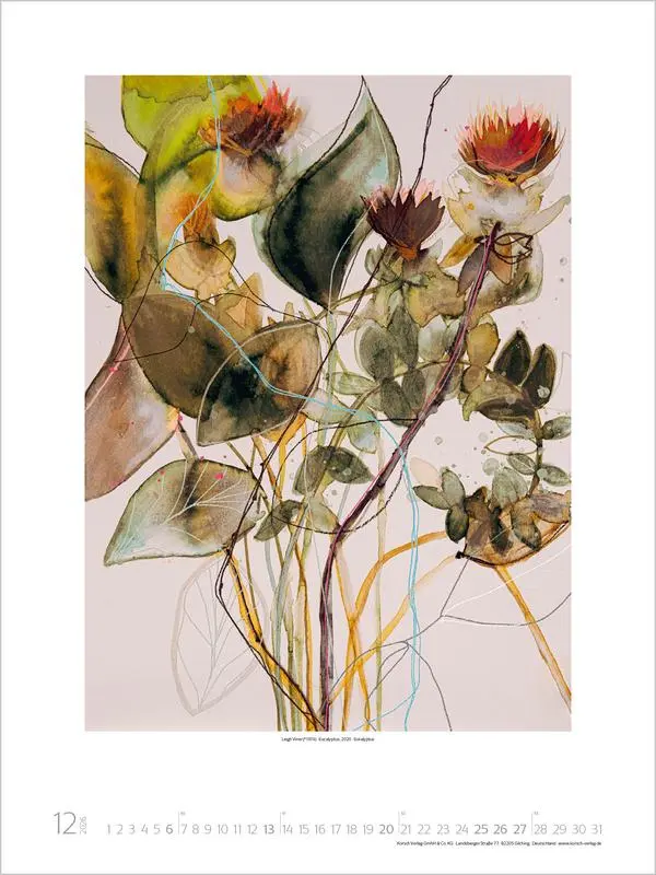 Bild: 9783731886259 | Botanical Art 2026 | Verlag Korsch | Kalender | 14 S. | Deutsch | 2026