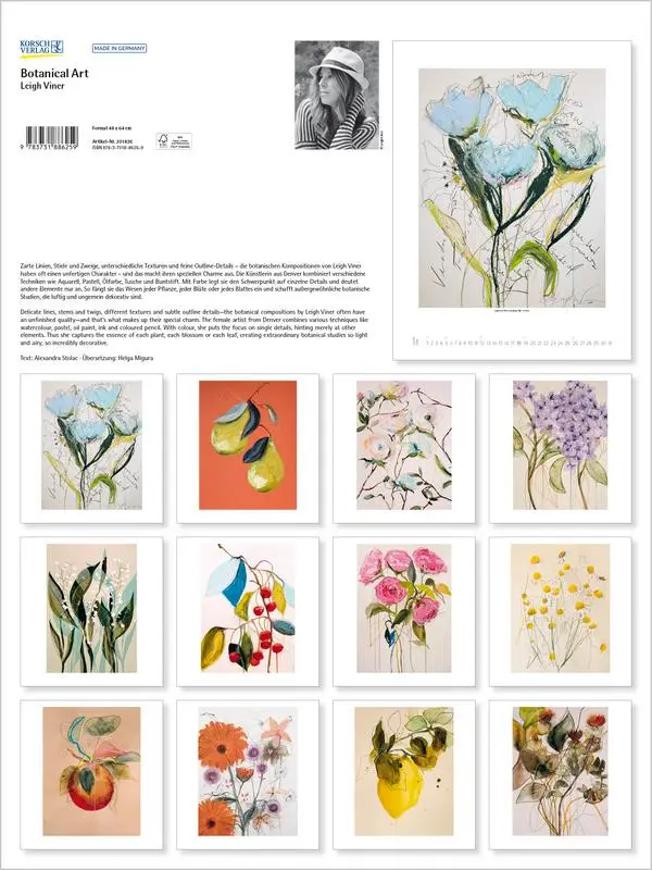 Bild: 9783731886259 | Botanical Art 2026 | Verlag Korsch | Kalender | 14 S. | Deutsch | 2026