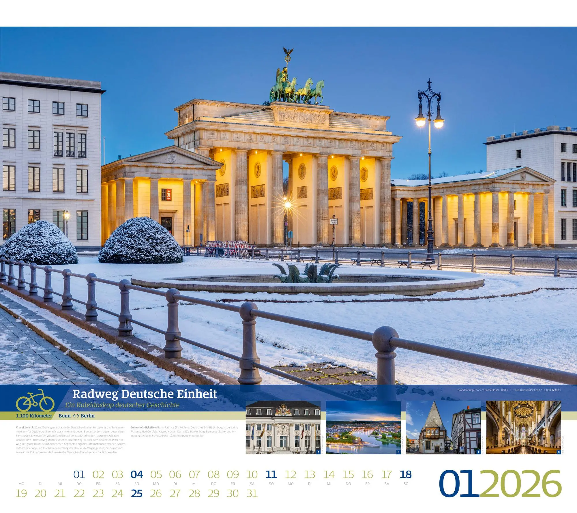 Bild: 9783838426259 | Deutschlands schönste Radfernwege Kalender 2026 | GmbH | Kalender