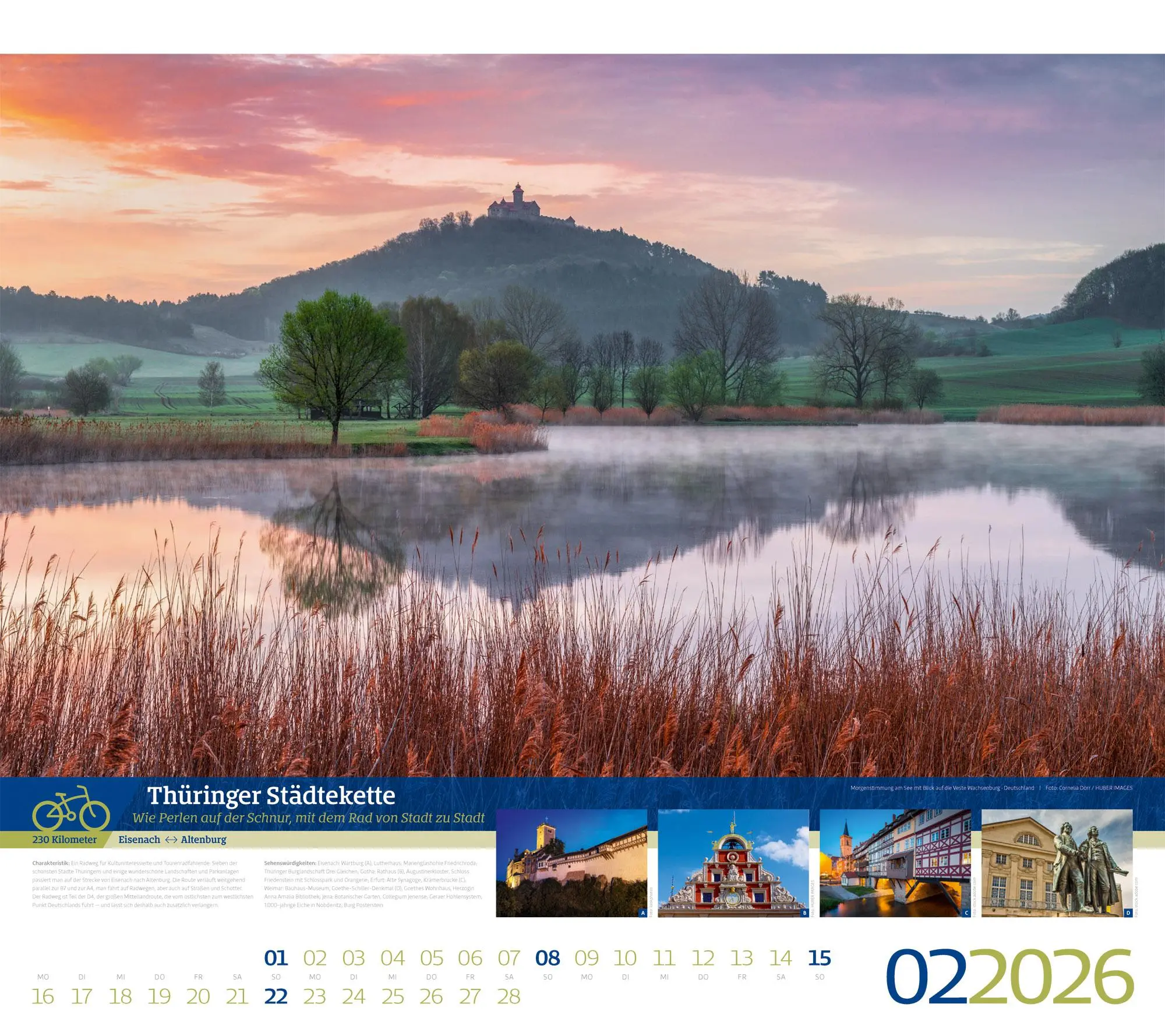 Bild: 9783838426259 | Deutschlands schönste Radfernwege Kalender 2026 | GmbH | Kalender