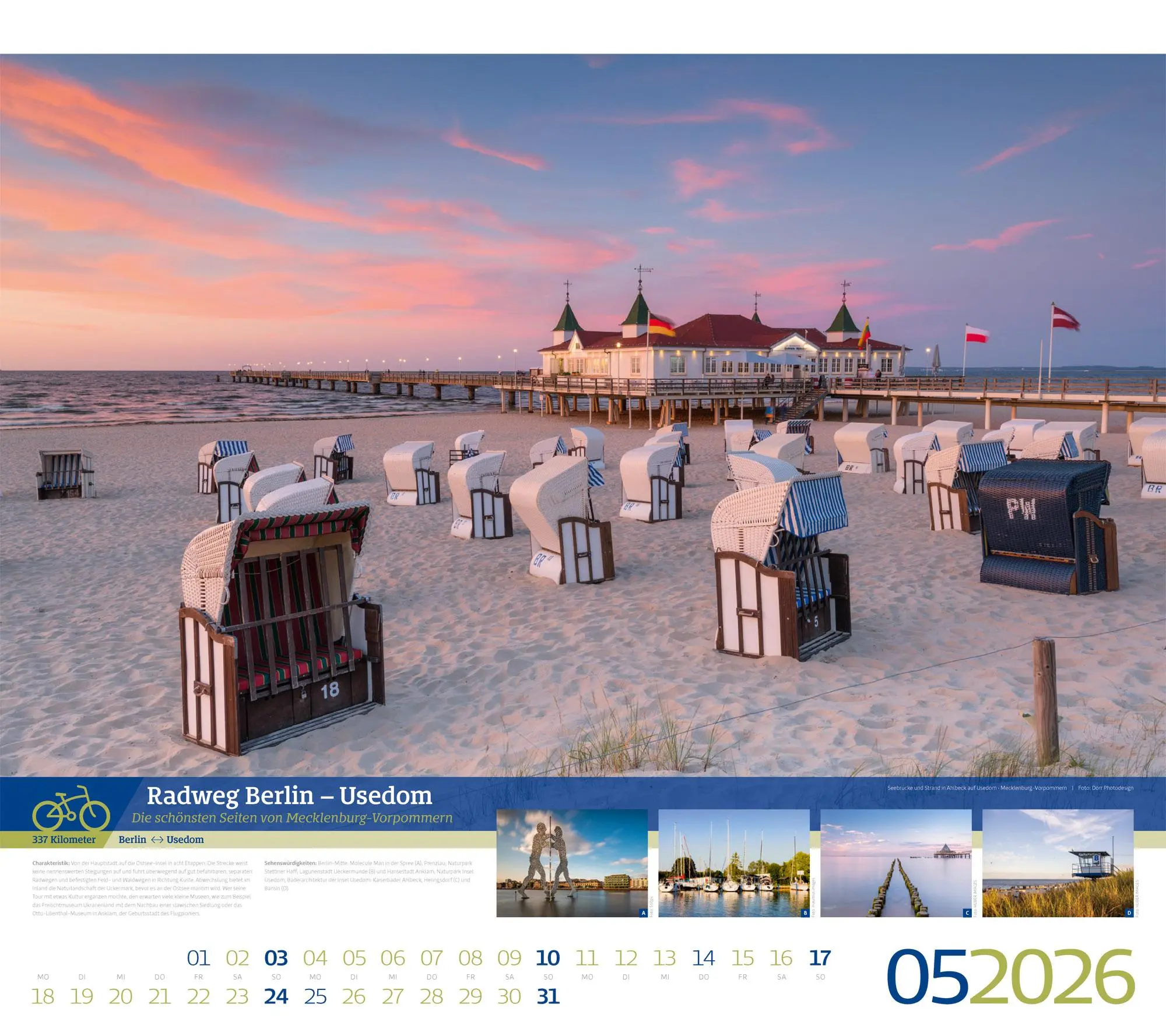 Bild: 9783838426259 | Deutschlands schönste Radfernwege Kalender 2026 | GmbH | Kalender